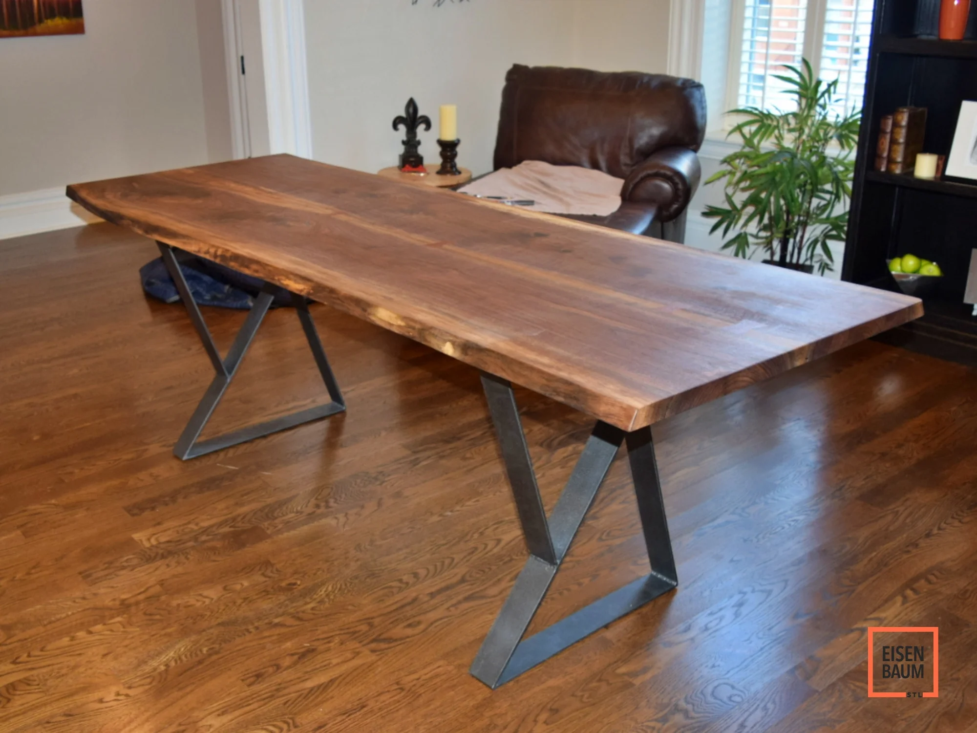 Walnut Steel Z Legs Dining Table_1.jpg