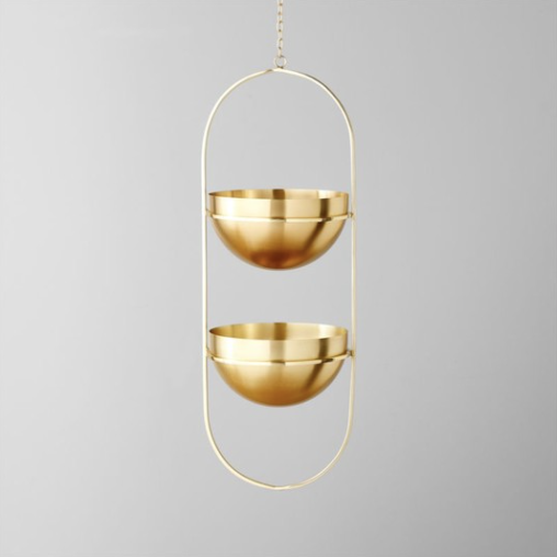 Double Bowl Hanging Planter