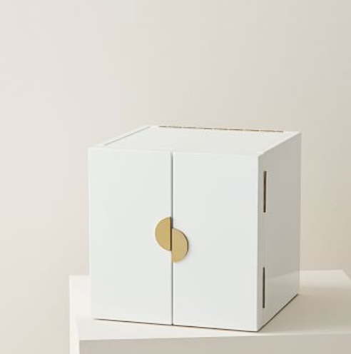 Modern White Lacquer Jewelry Box