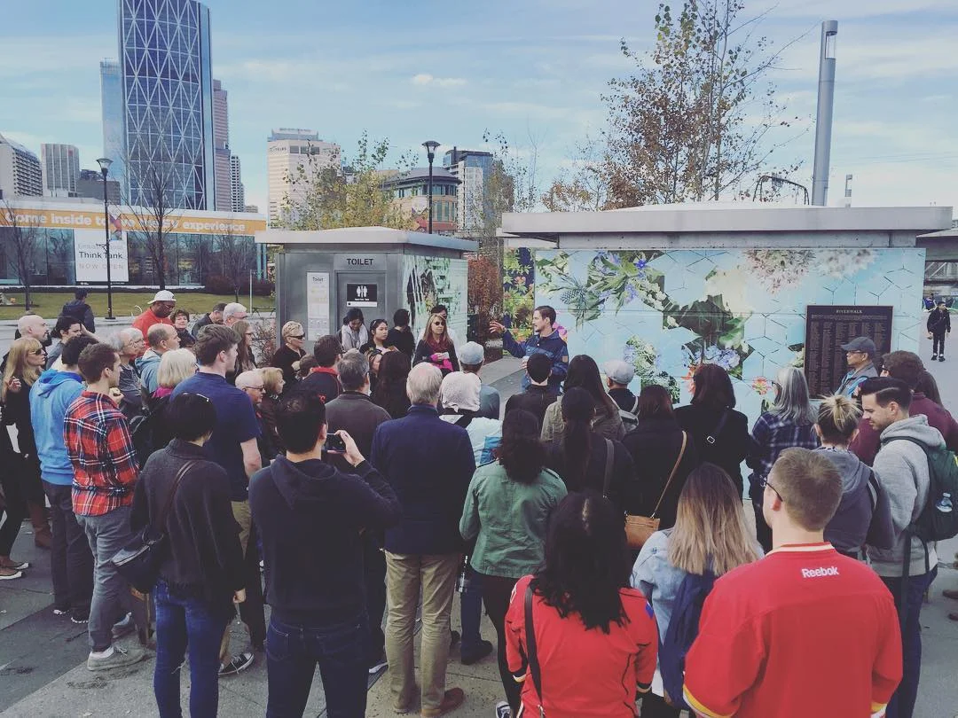 I hosted a public walking tour of the pieces shortly after the completion.