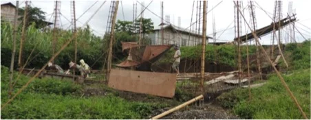 Laying of foundation for Valveng Presbyterian Church building construction