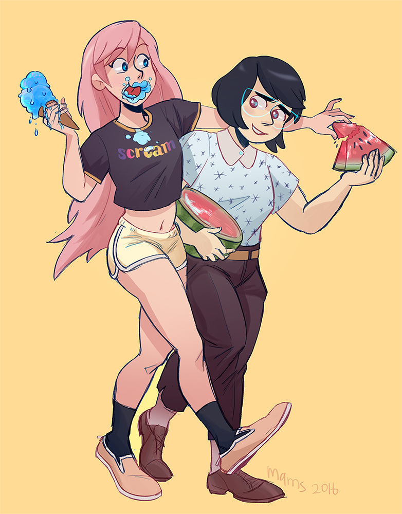 fanart of Frankie and Ami, characters belong to Rudy Mora