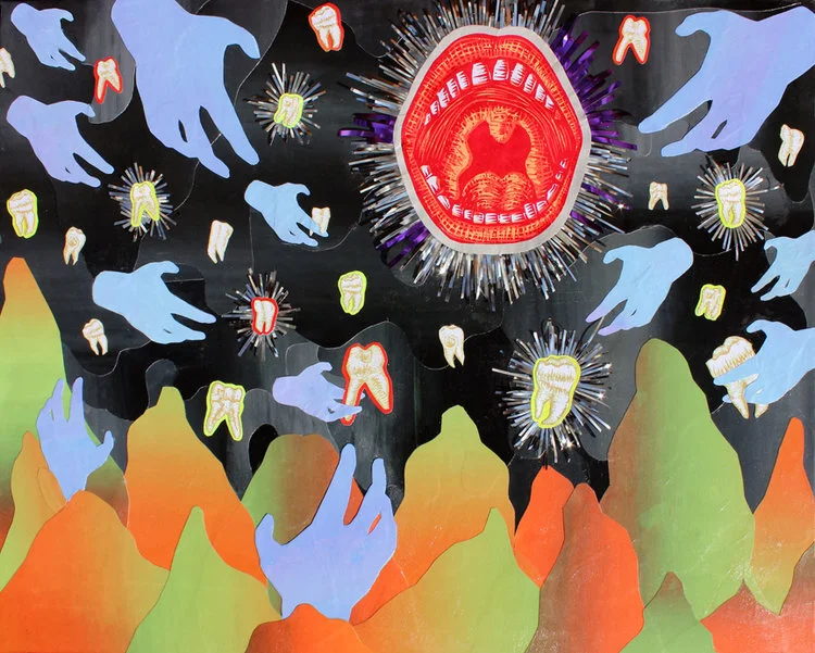 “Ghost Hands and Holy Teeth” painting by Julia Curran