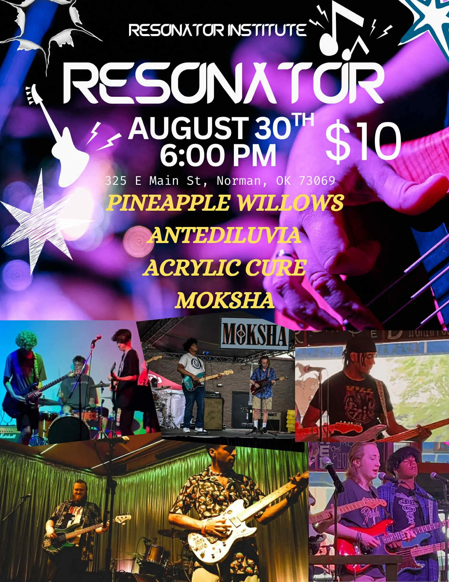 Pineapple Willows, Antideluvia, Acrylic Cure, and Moksha