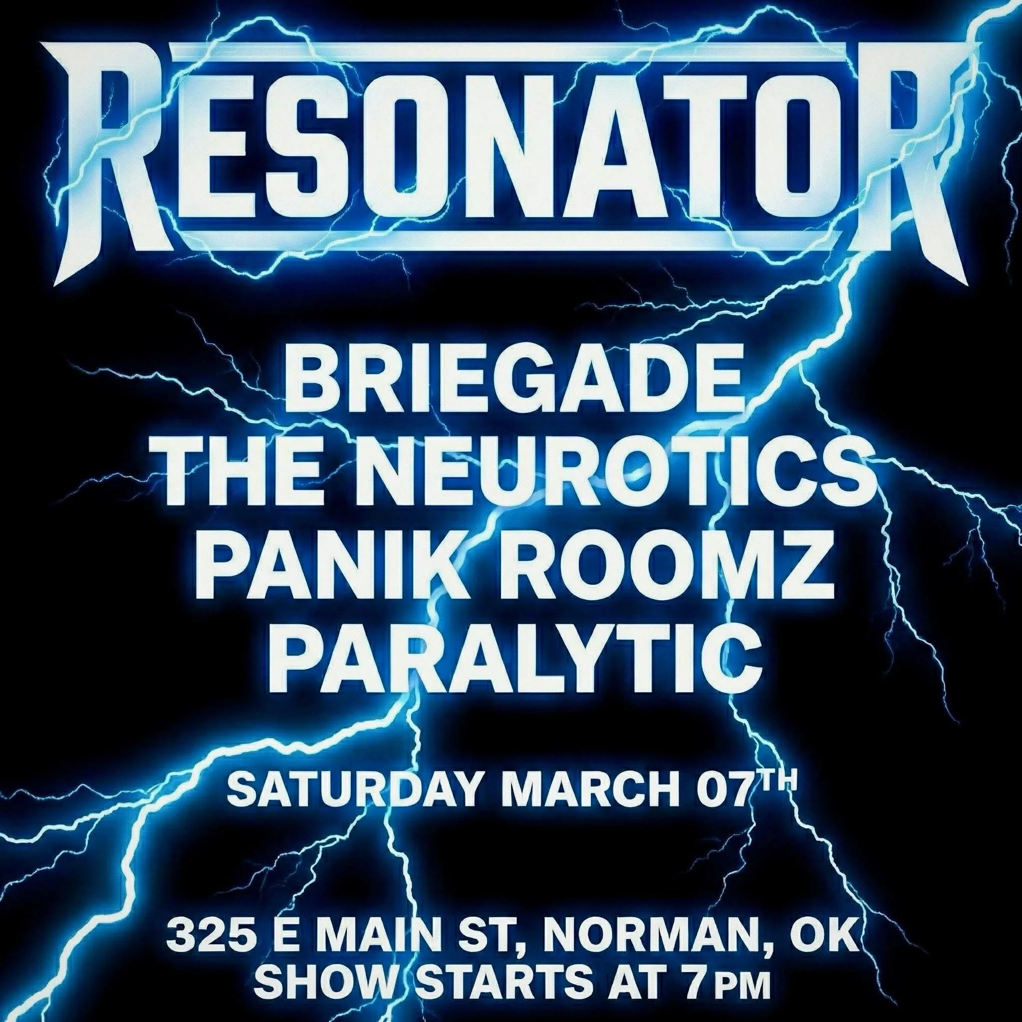 Briegade, The Neurotics, Panik Roomz, and Paralytic