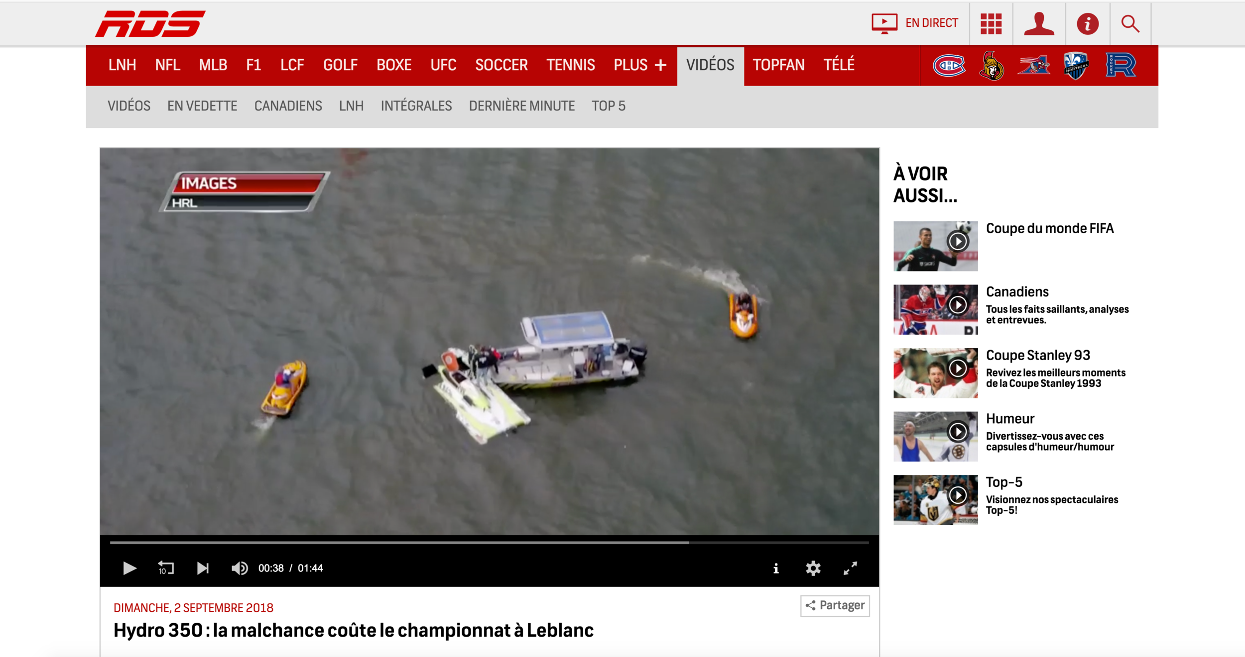 Drone Orbital était aux régates de Beauharnois . 