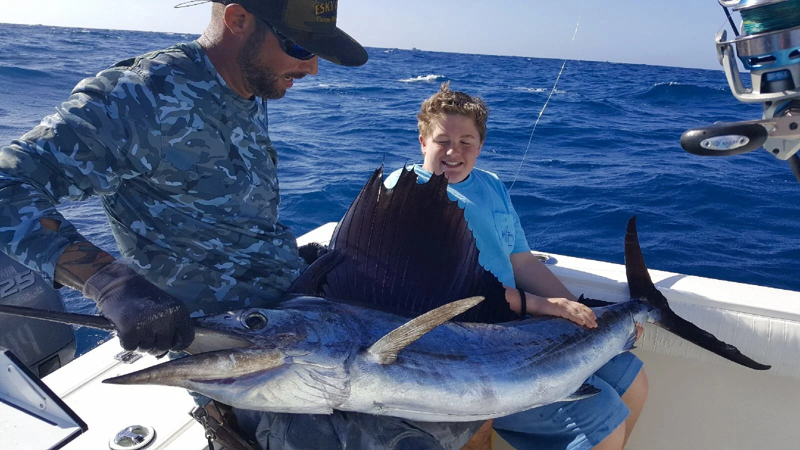 His first Sailfish, and a pretty nice one at that!
