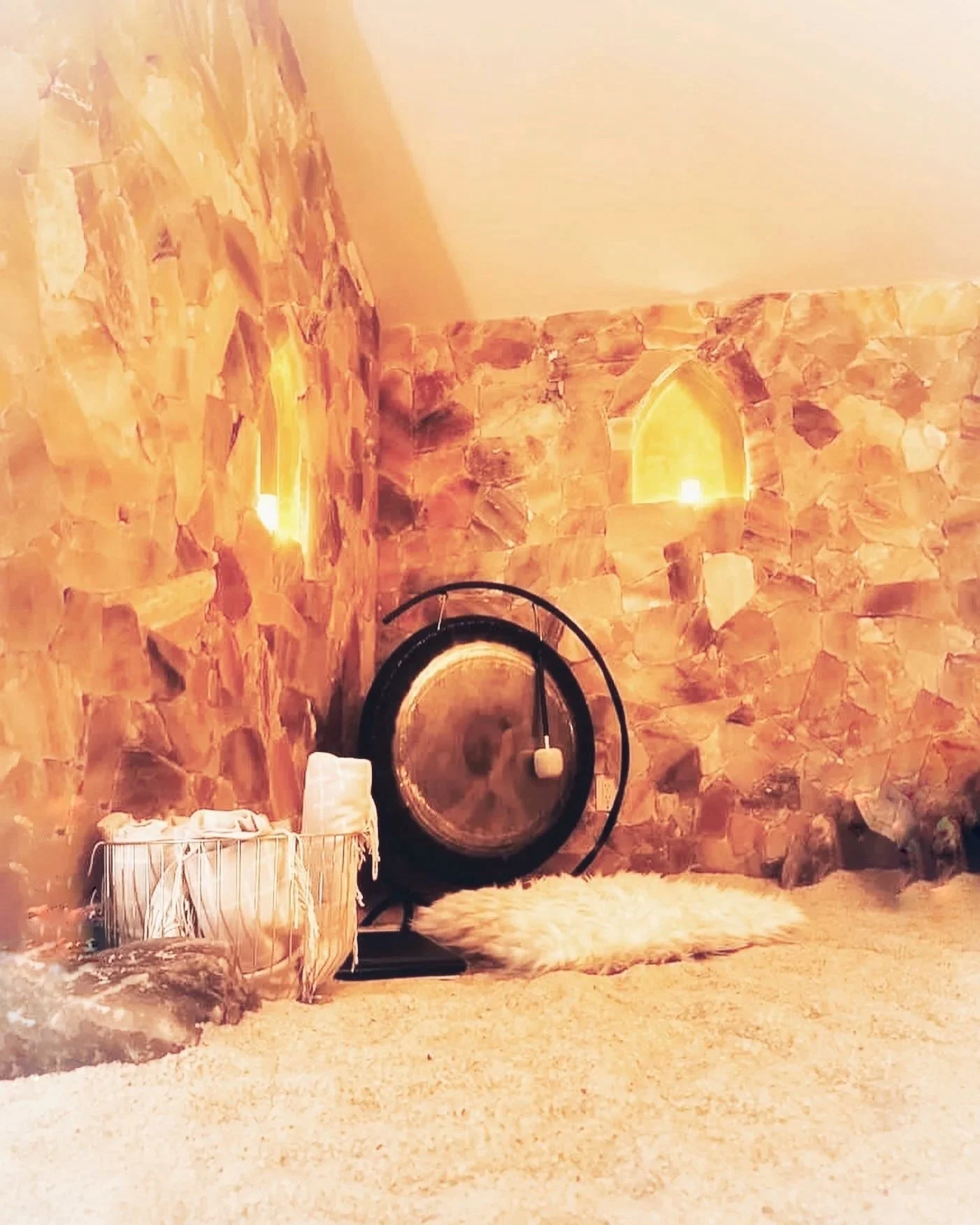 salt cave at Sault Haus studio in Hopewell, NJ, welcoming yoga and wellness space