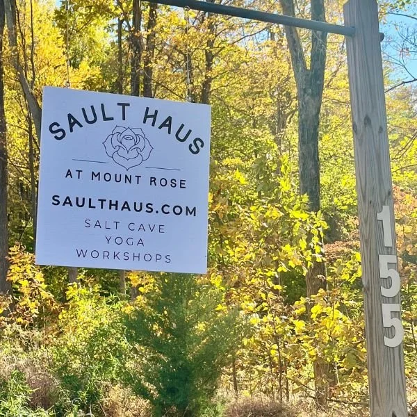 salt cave at Sault Haus studio in Hopewell, NJ, welcoming yoga and wellness space