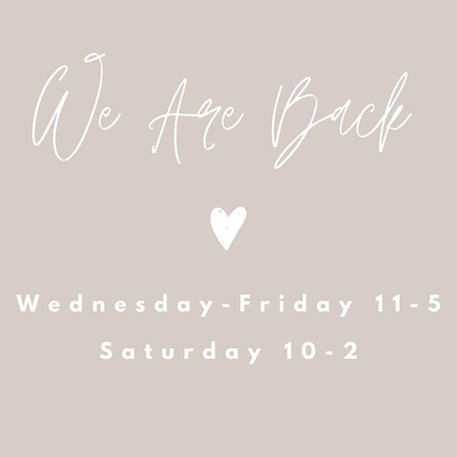 Our customers showed us so much love at the store on Saturday, and it felt so amazing to be back! We&rsquo;re officially opening the store back up! We&rsquo;re going to shorten our hours just a bit for the time being and will only be open Wednesday-S