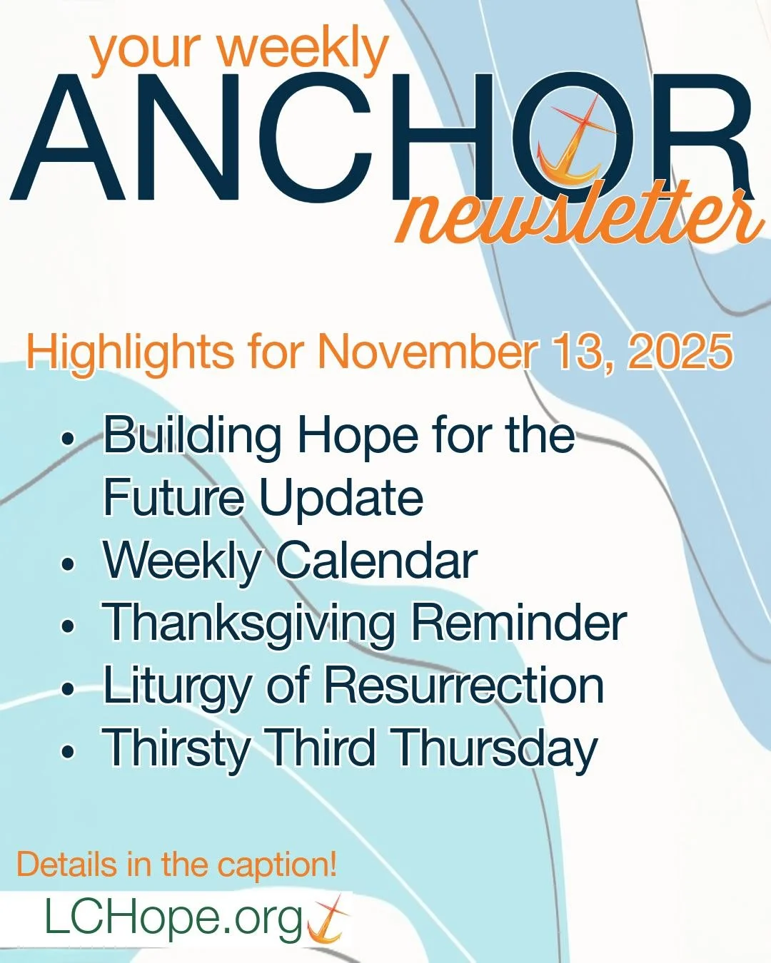 🚨 The latest Anchor is here! 🚨
Don&rsquo;t miss what&rsquo;s happening this week at our church &mdash; news, events, and all the good stuff you need to know!
#ELCA #LutheranChurch #BroomfieldCO #LutheranLife