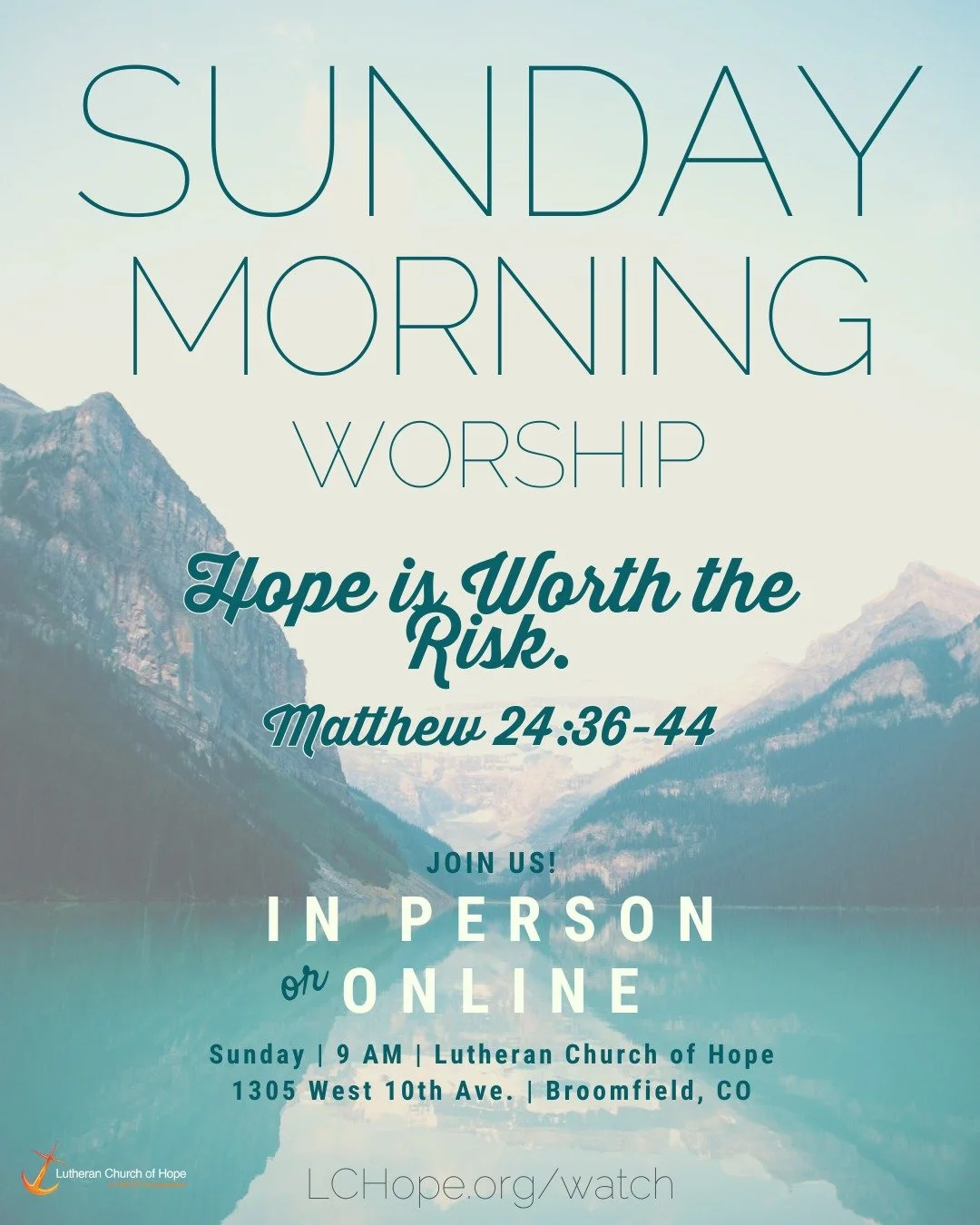 It&rsquo;s the First Sunday of Advent! 🕯️
Come worship with us at 9am as we light the first candle and kick off this beautiful season.
Everyone is welcome at LCHope! Tell us: what brings you hope this Advent?
#ELCA #Church #Colorado #BroomfieldCO #L