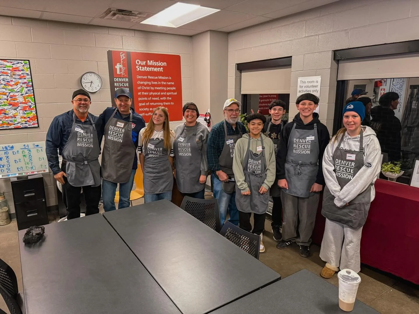 So proud of our youth and volunteers for serving at the Denver Rescue Mission. Loving our neighbors in action 🙌