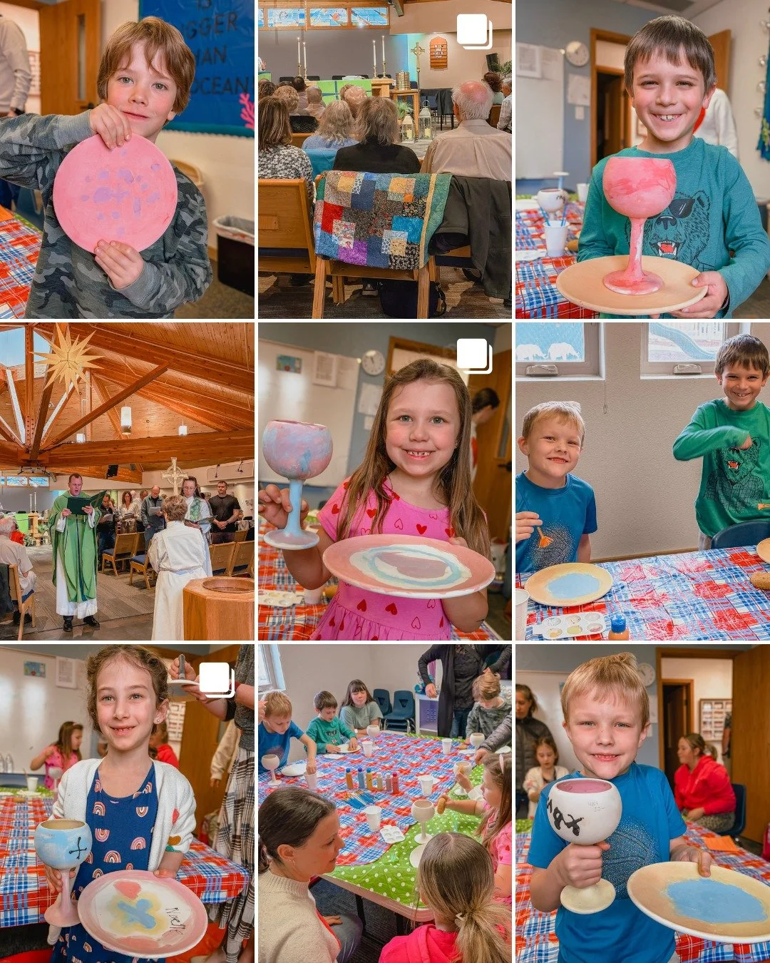 Sunday&rsquo;s camera roll 📸: a guest preacher with PScott, crafts for the Communion Faith Milestone kiddos, and quilts for Cancer Care Support Ministry month. Doesn&rsquo;t get sweeter than this.