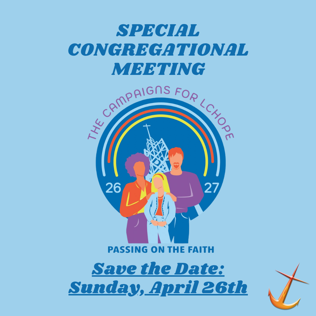 Special Congregation Meeting Sunday, April 26, 2026