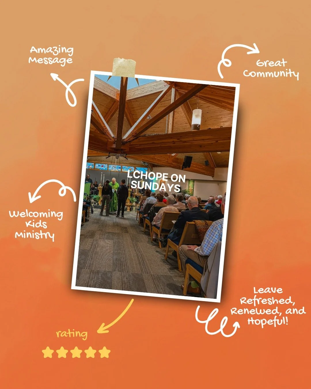 Sundays at LCHope are a ⭐️⭐️⭐️⭐️⭐️ 5/5 Stars
Join us for worship today at 9AM all are welcome 💙
Be honest what&rsquo;s your favorite part worship, music, message, or the community ☕️