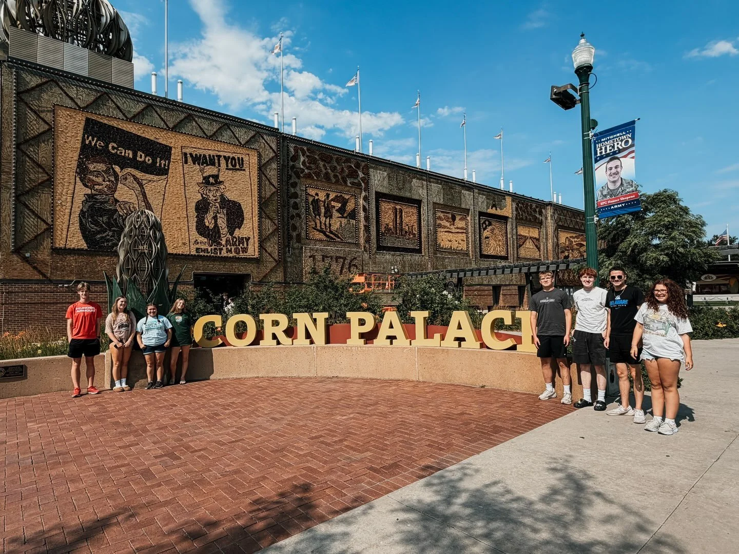 Mystery Trip Day 2! 🗺️📍 Blue Earth, Minnesota

Our longest travel day is in the books! 🚐 After traveling more than 500 miles, we spent time serving at Habitat for Humanity 🤝, stopped at the iconic Corn Palace 🌽, and drove through Augustana Colle