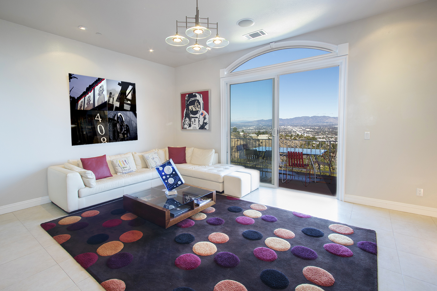 My piece “408” hanging next to an original Warhol print on Mulholland Ave. in L.A.