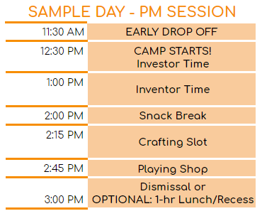 Children enrolled to both AM and PM sessions in the same week will have additional lunch/recess hour fee waived.