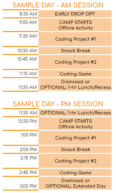Children enrolled to both AM and PM sessions in the same week will have additional lunch/recess hour fee waived.