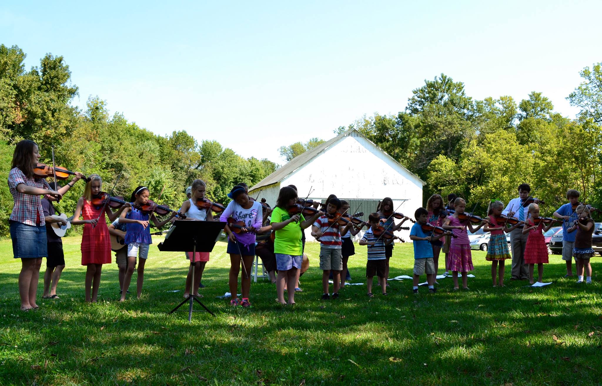 CSS students performing at Wallace Station