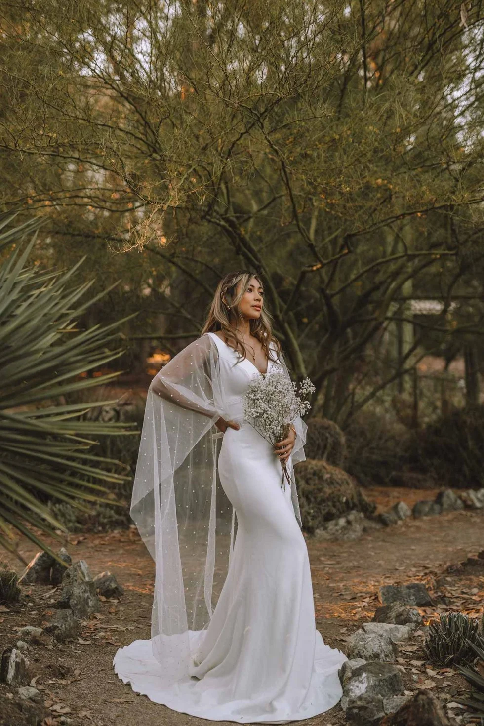 bohemian forest wedding dress