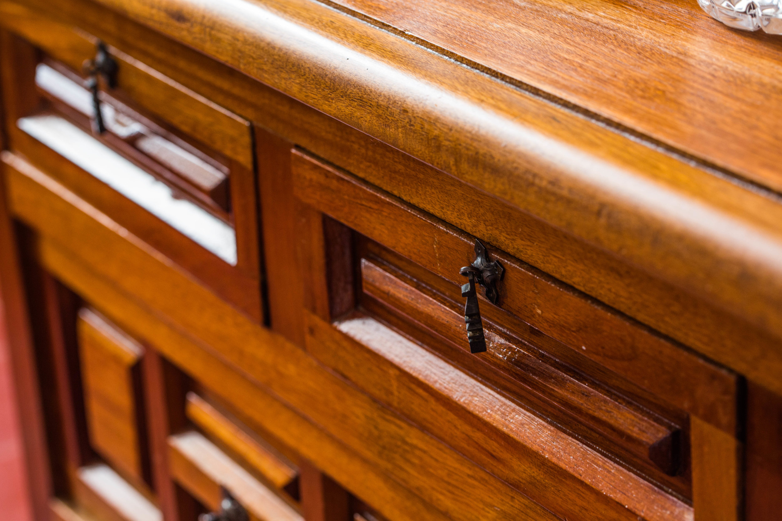 Hand-Carved Wood Furniture Detail