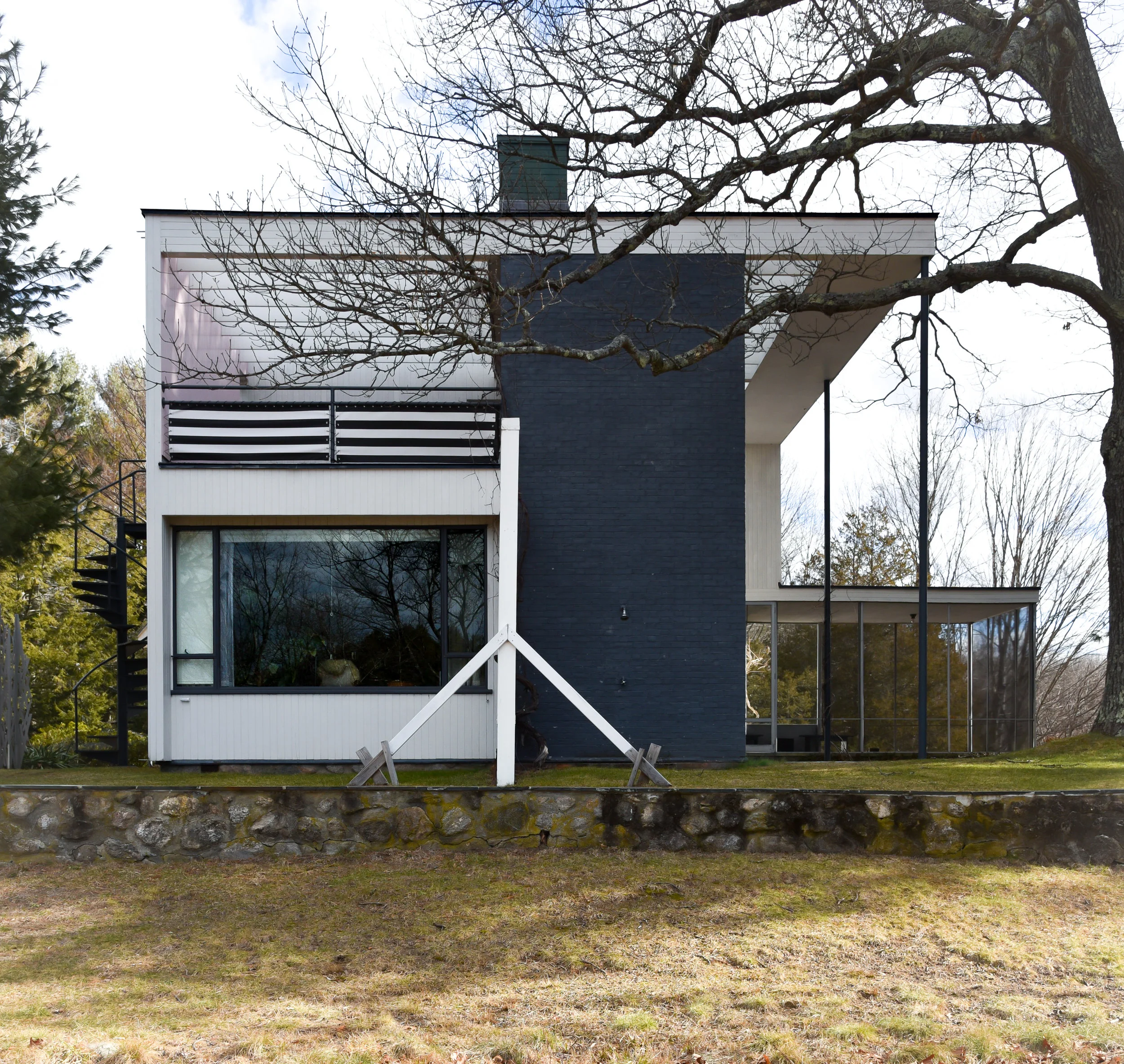 west elevation with screened in porch