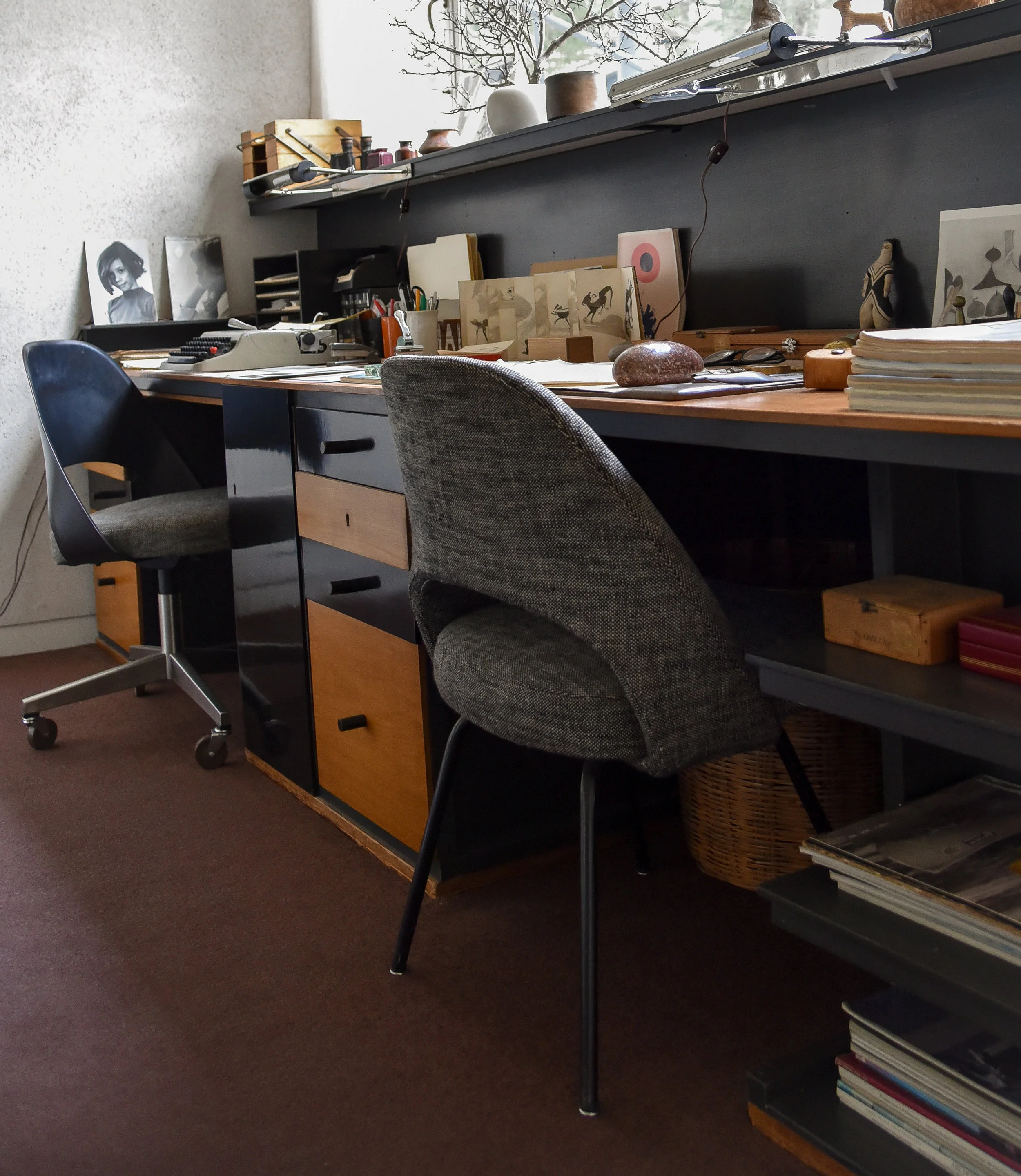 double desk made for the gropius' in the bauhaus workshops in dessau, 1925