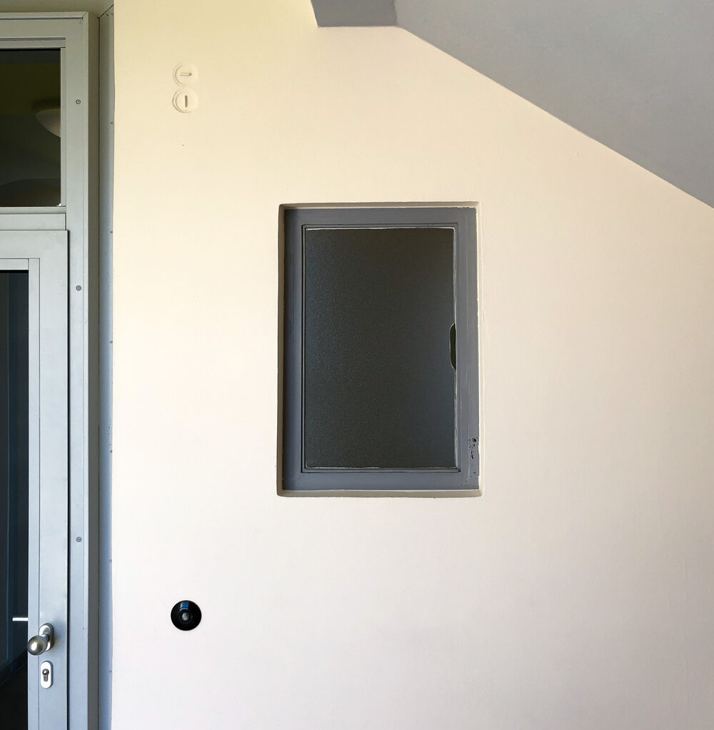 Bauhaus Studio Building interior entry door to living quarters.