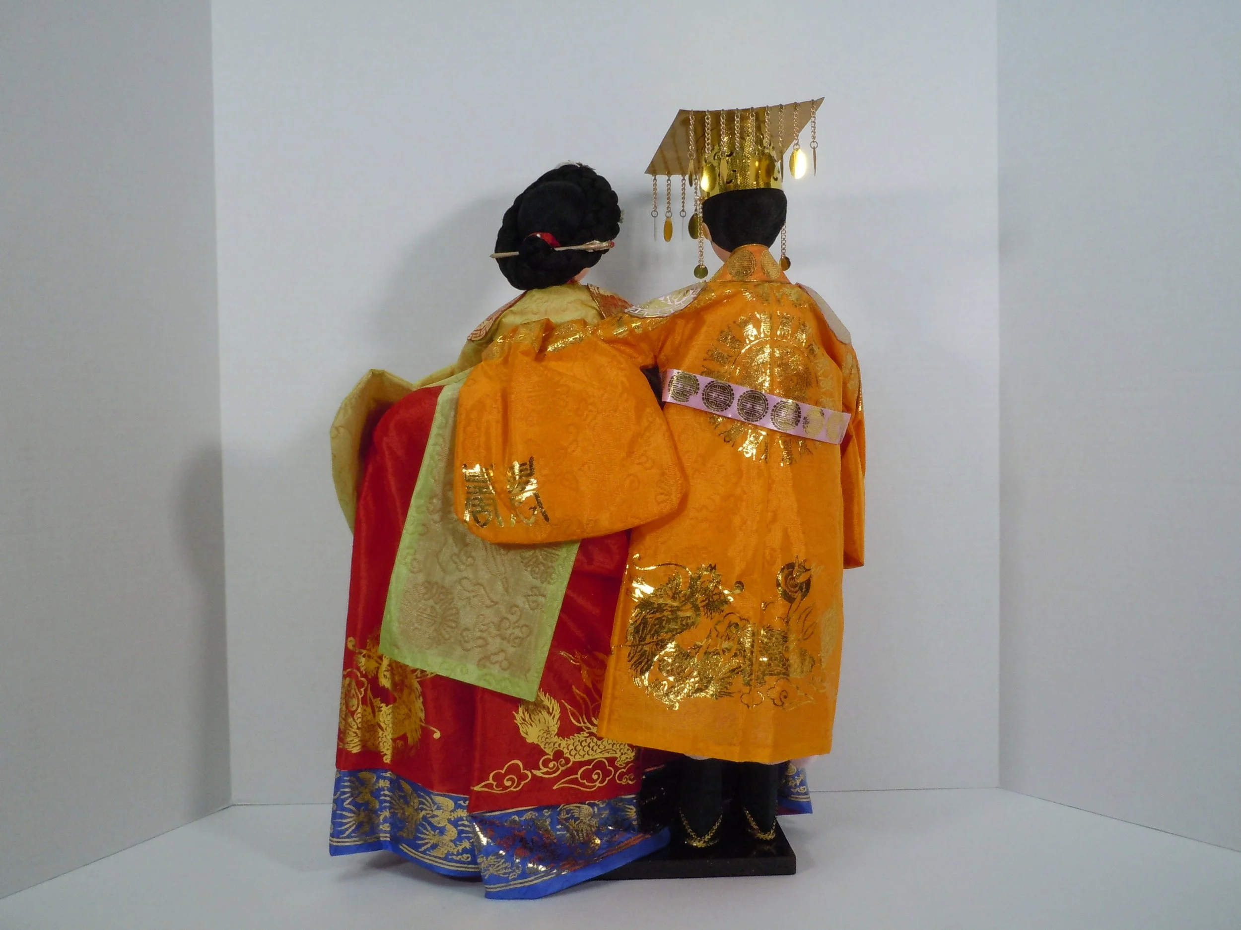 Vintage Korean King Queen Wedding Dolls, 1960s, Golden Age Dolls - Main Image