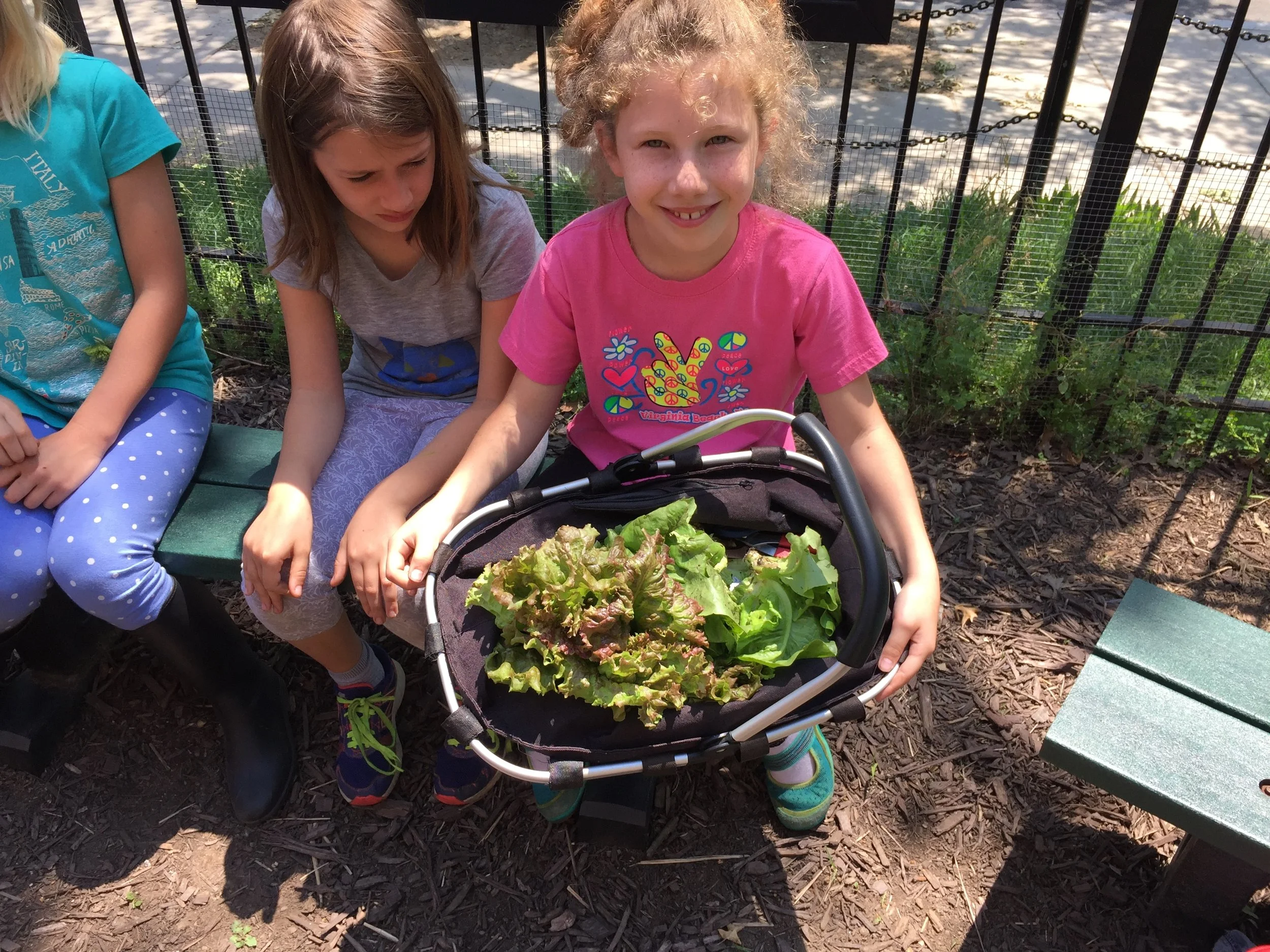 Watkins Elementary School students enjoying the FoodPrints program, which integrates gardening, cooking, and nutrition in to the school day. FoodPrints is supported by the Cluster School PTA.