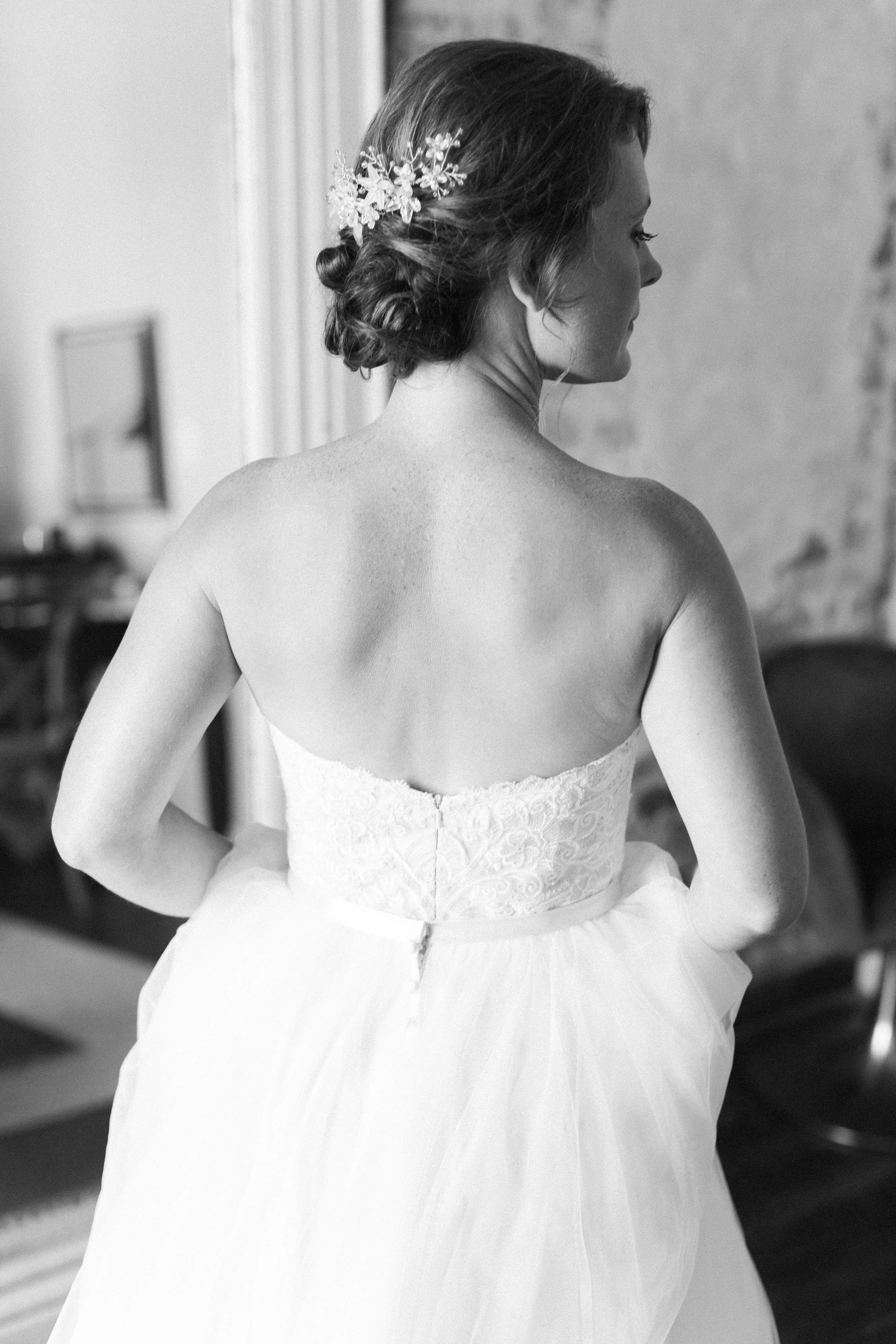 Beaded Flower Bridal Hair Comb