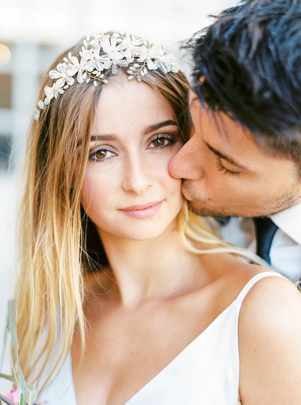 Beaded Bridal Flower Crown