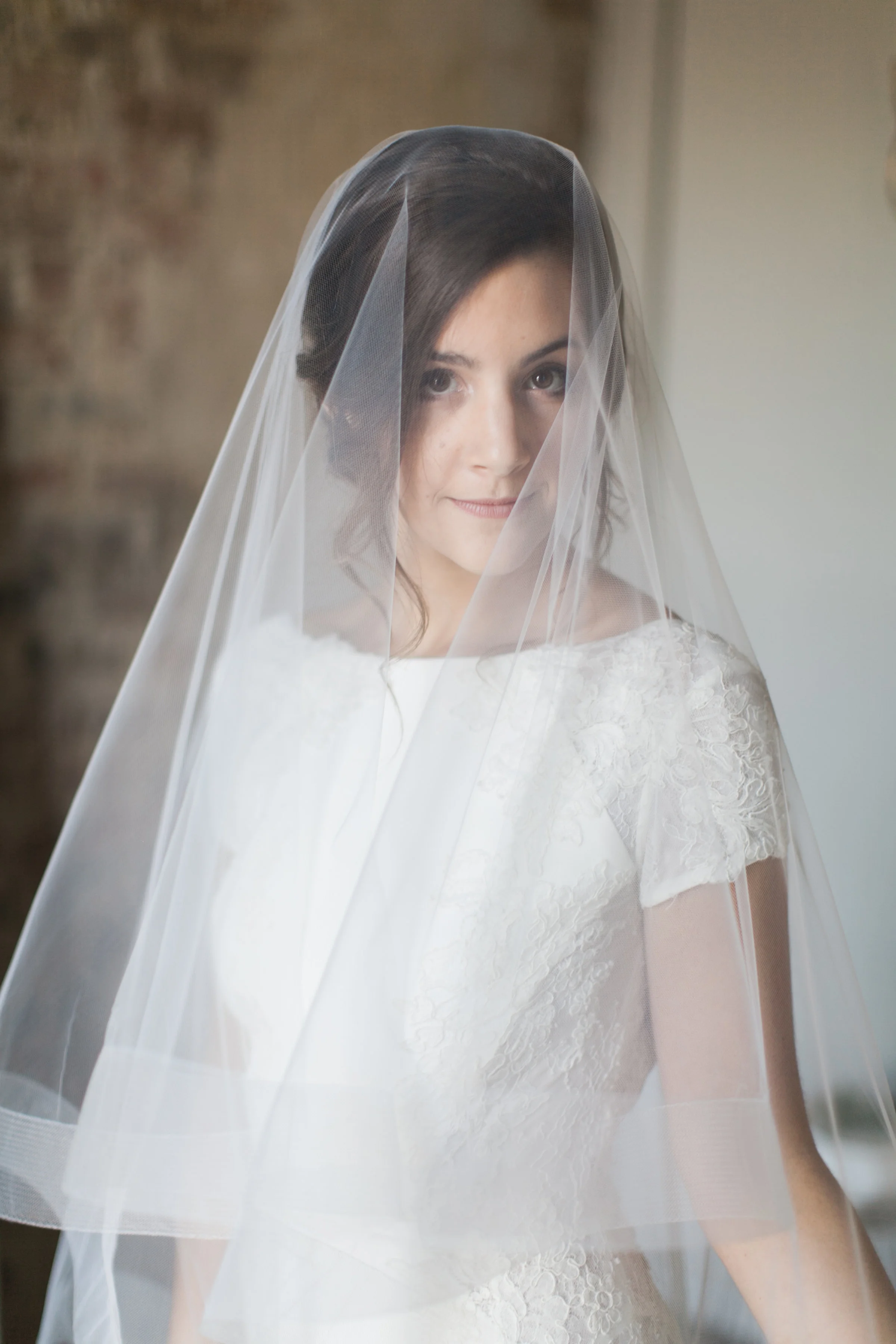 Horsehair Braid Trim Drop Circle Bridal Veil