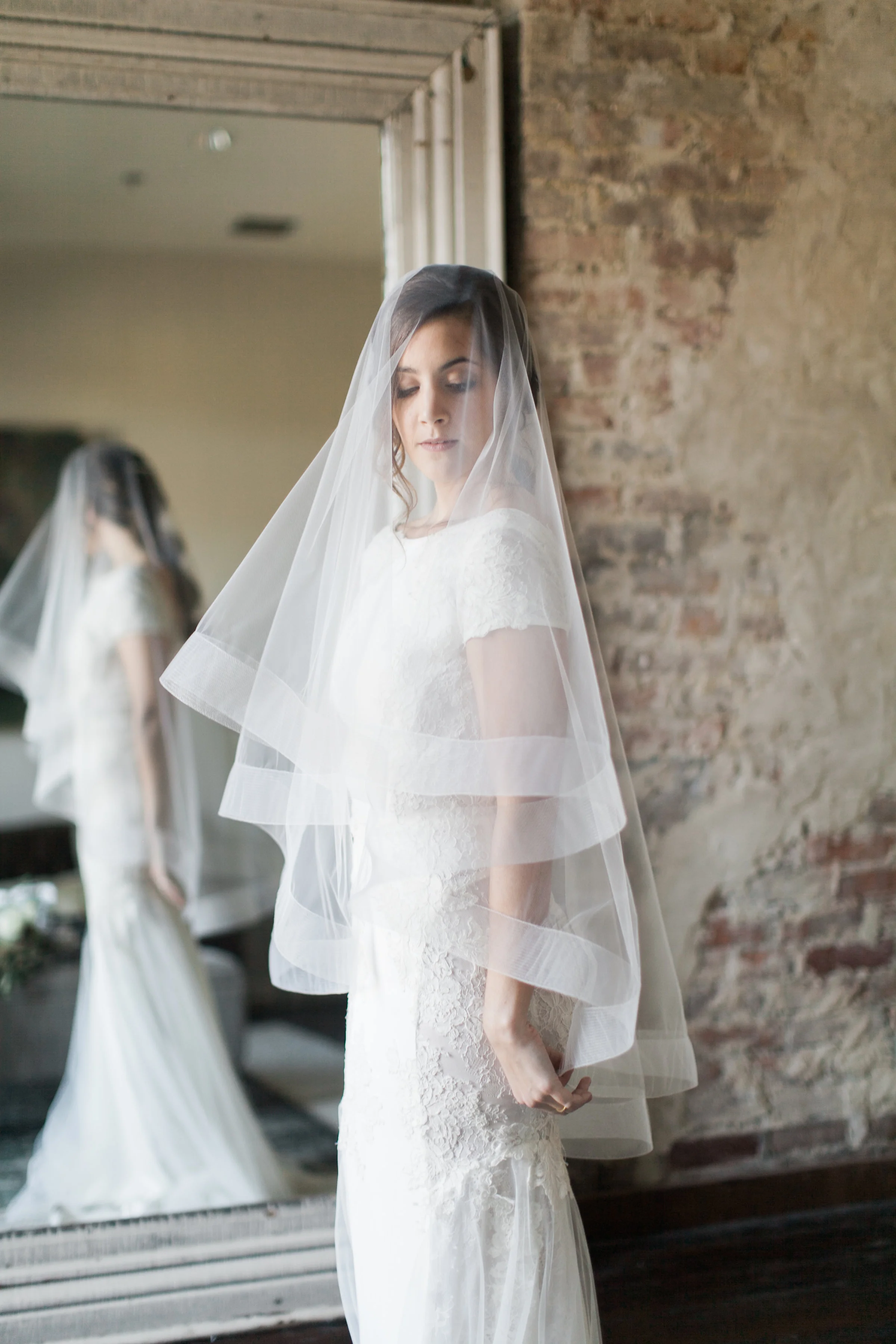 Horsehair Braid Trim Drop Circle Bridal Veil