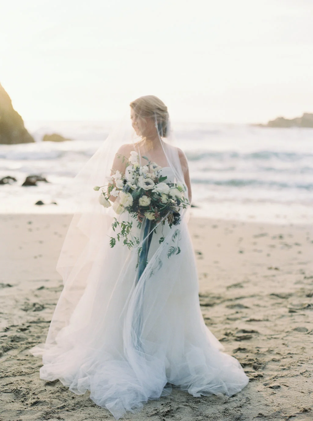 Long Tulle Drop Circle Bridal Veil