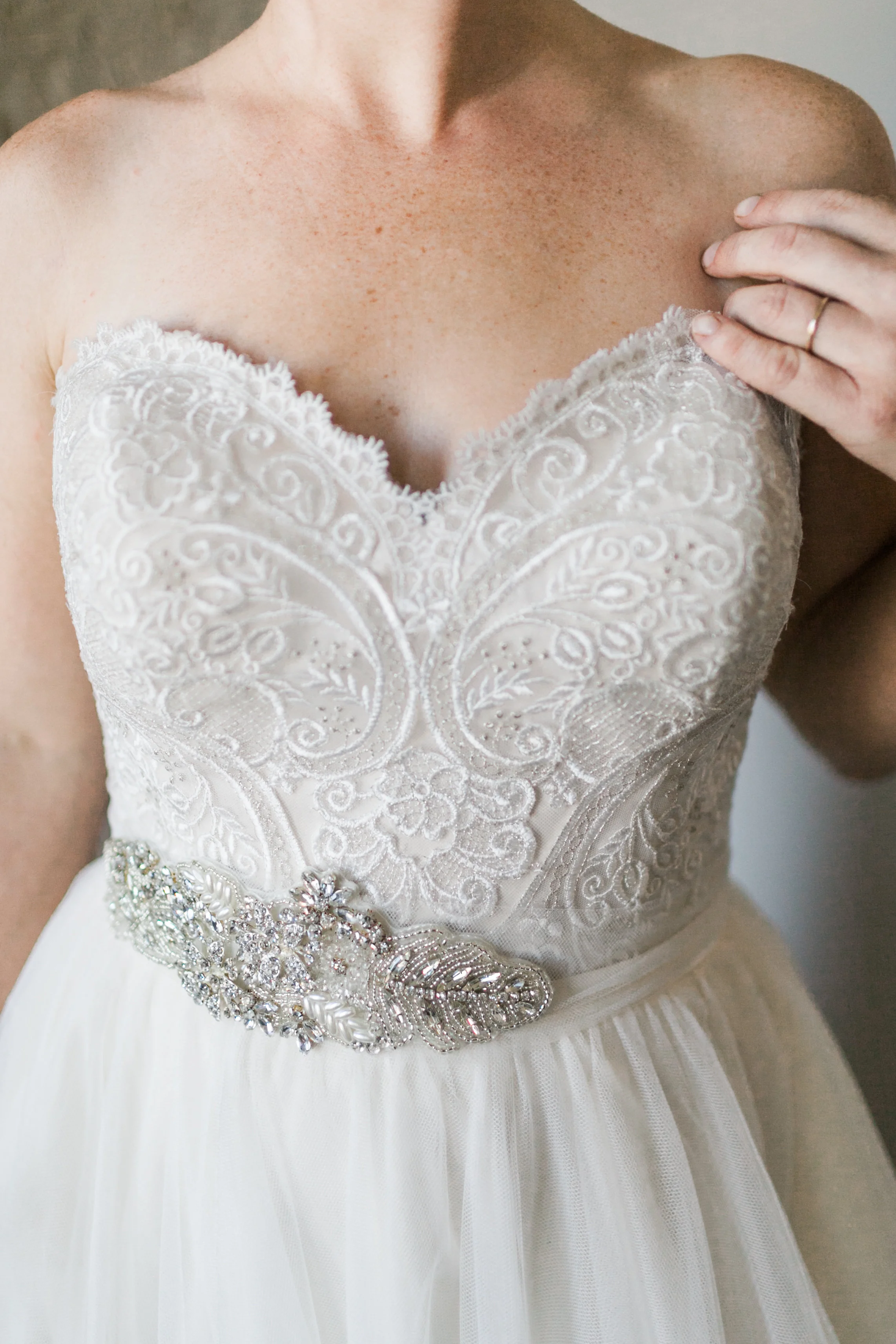 Rhinestone and Pearl Bridal Belt