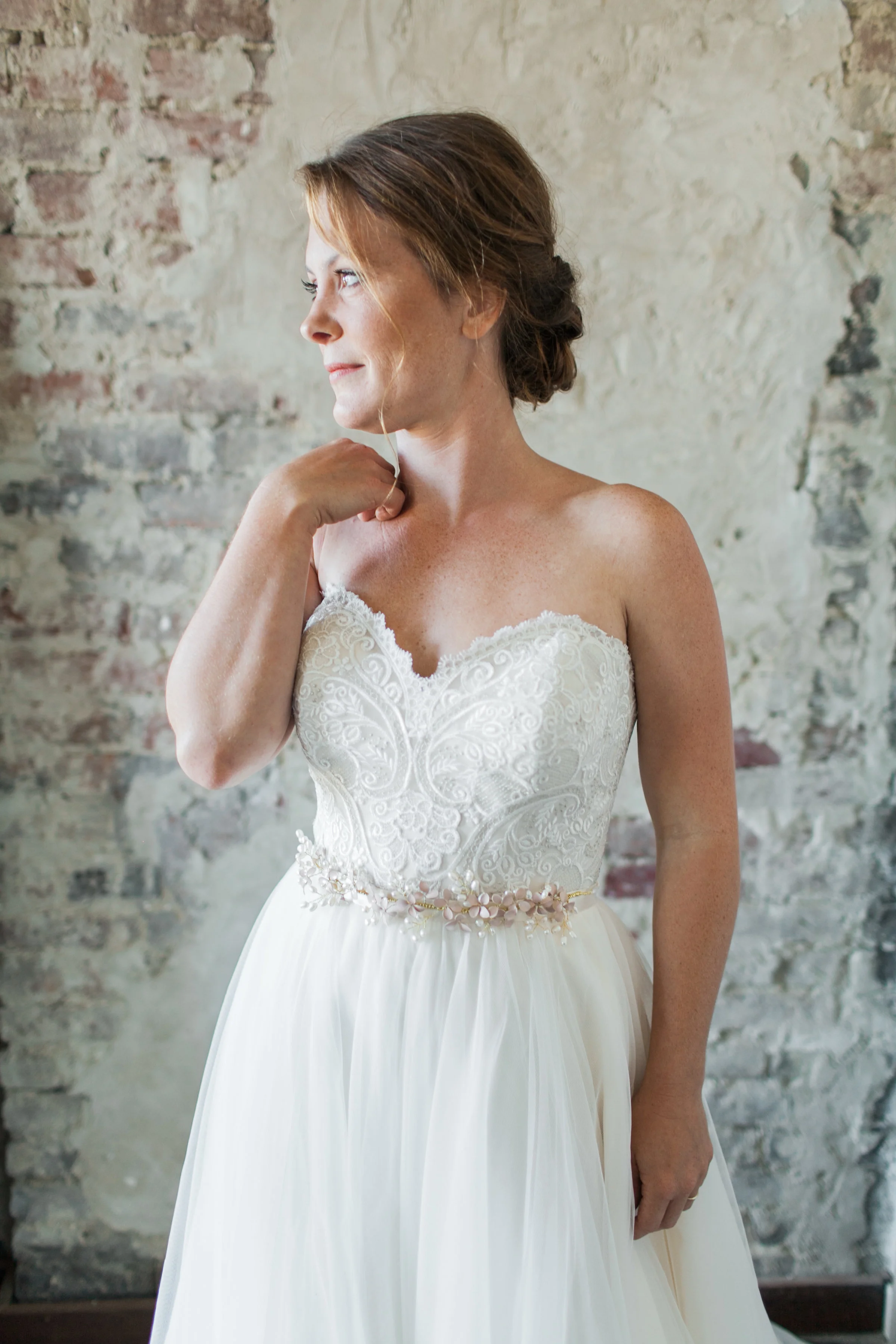 Flower and Pearl Bridal Belt
