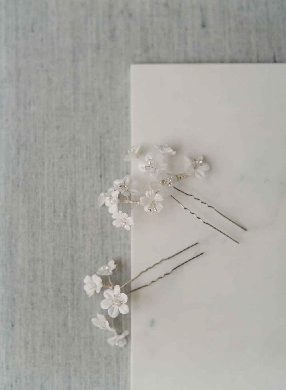 Alice and Mae hairpins Alice + Mae Bridal— Elvina- Fabric Flower Hair Pin Set main image 4