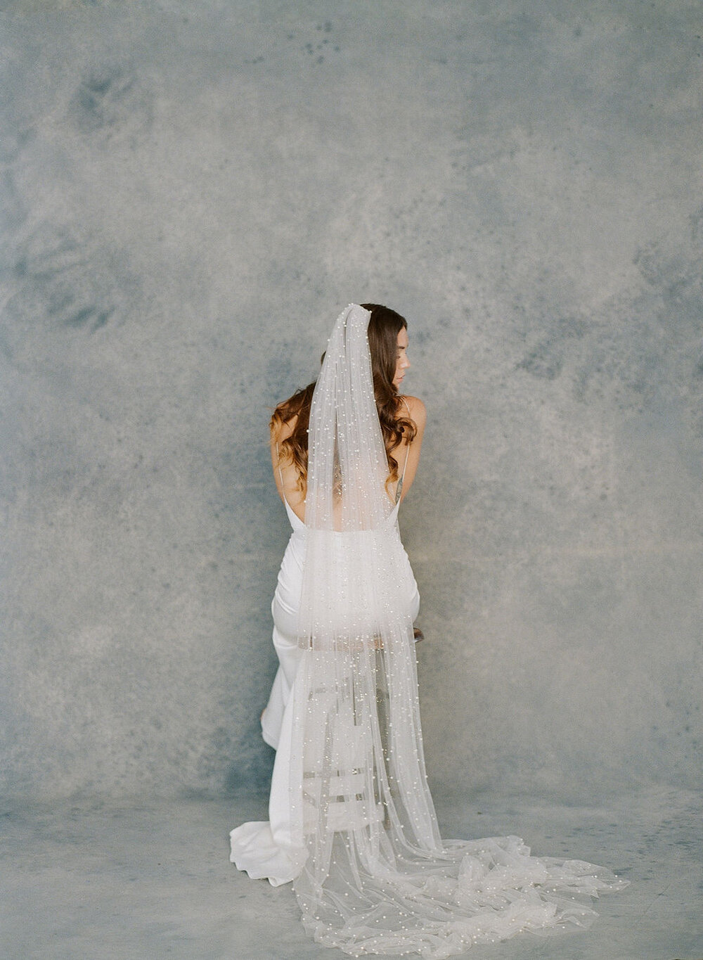 Alice + Mae Bridal— Delia- Pearl Embellished Veil