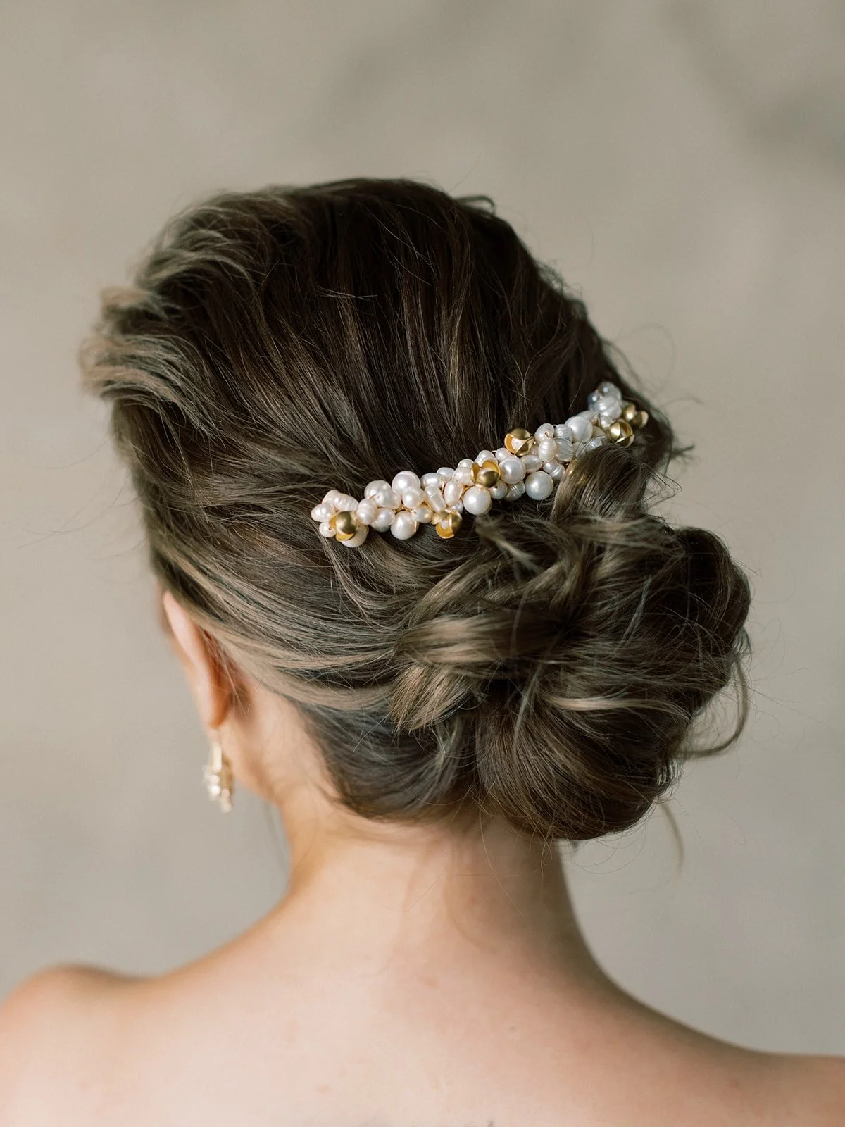 Freshwater Pearl and Floral Hair Comb