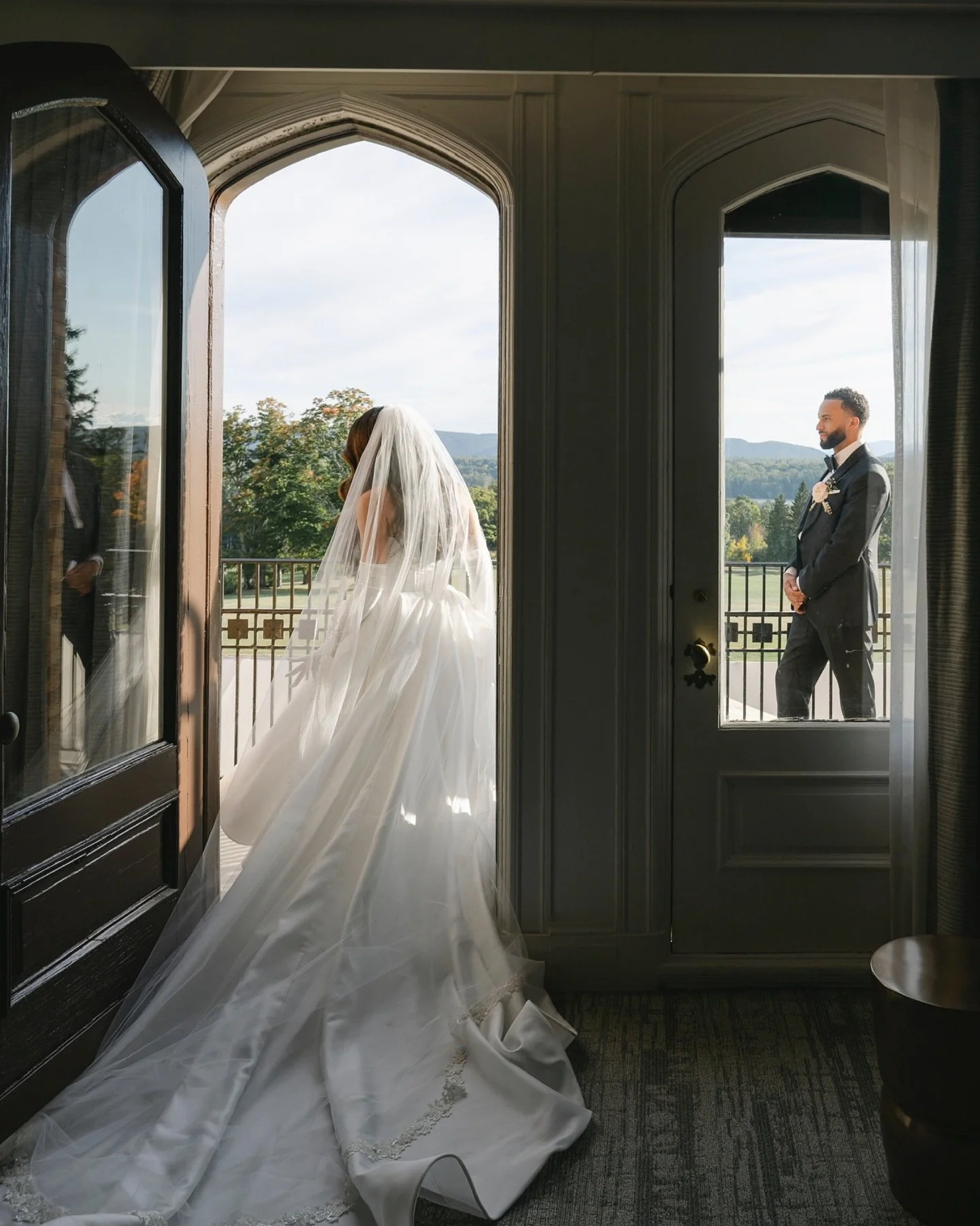 equal parts exquisite &amp; effortlessly refined&mdash;&mdash; 
.
.
our sweet bride Brynn in her custom A+M veil x

featuring an array of delicate fabric flowers from her mom&rsquo;s veil incorporated seamlessly throughout the lace trim, for an unexp