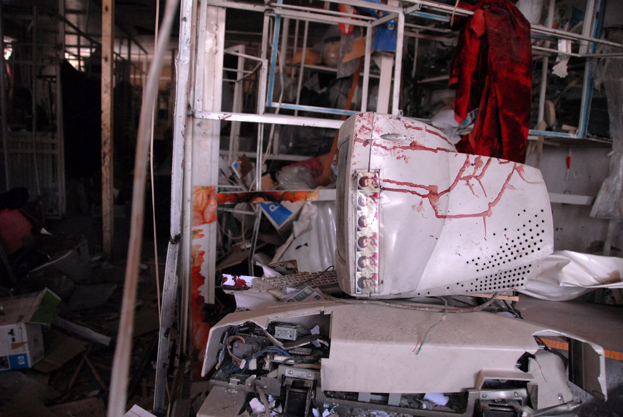 The morning after a suicide attack on the Indian embassy in Kabul killed at least 58 people. July 2008.