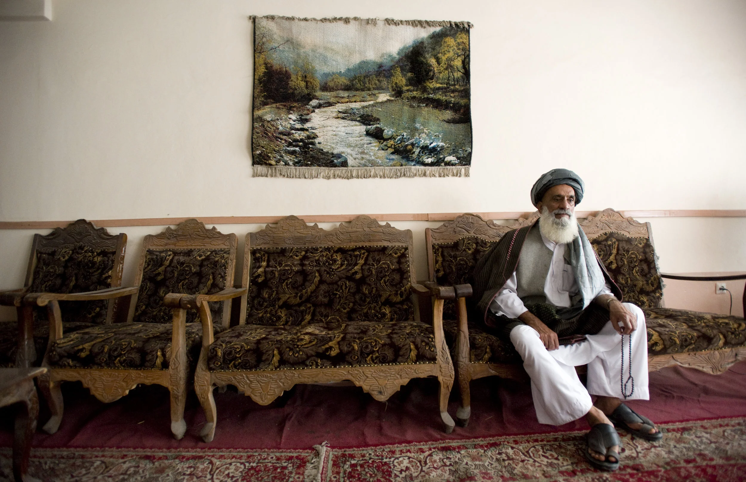 Haji Arbab Faramoos, a local elder. Pul-e-Khumri, Baghlan province. June 2010.