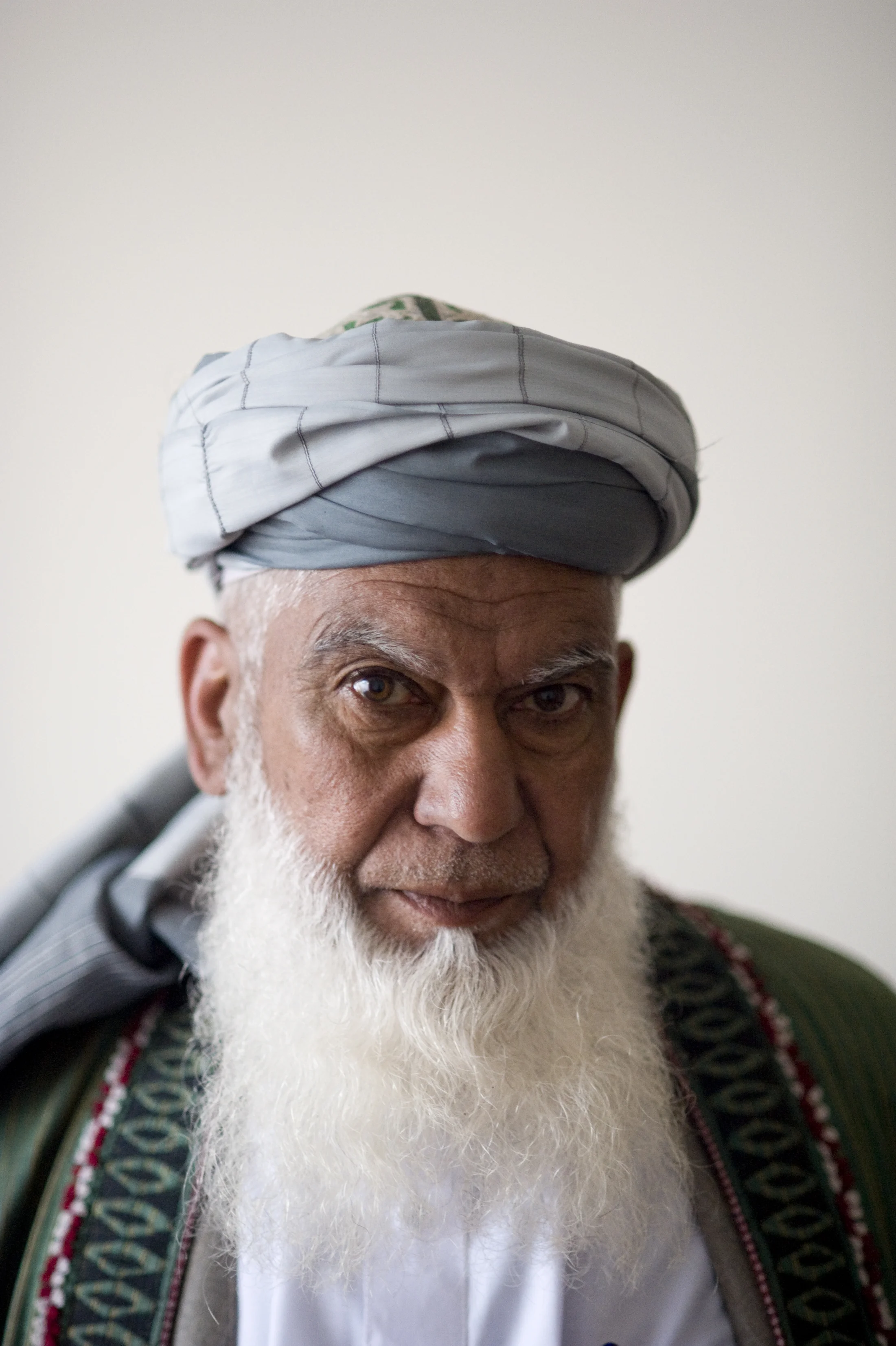 Haji Habiburrahman Haqqani. An elder from Baghlan province, he was lobbying for the release of a young farmer, Hamidullah, detained by US forces at Bagram air base without explanation. Kabul, March 2013.