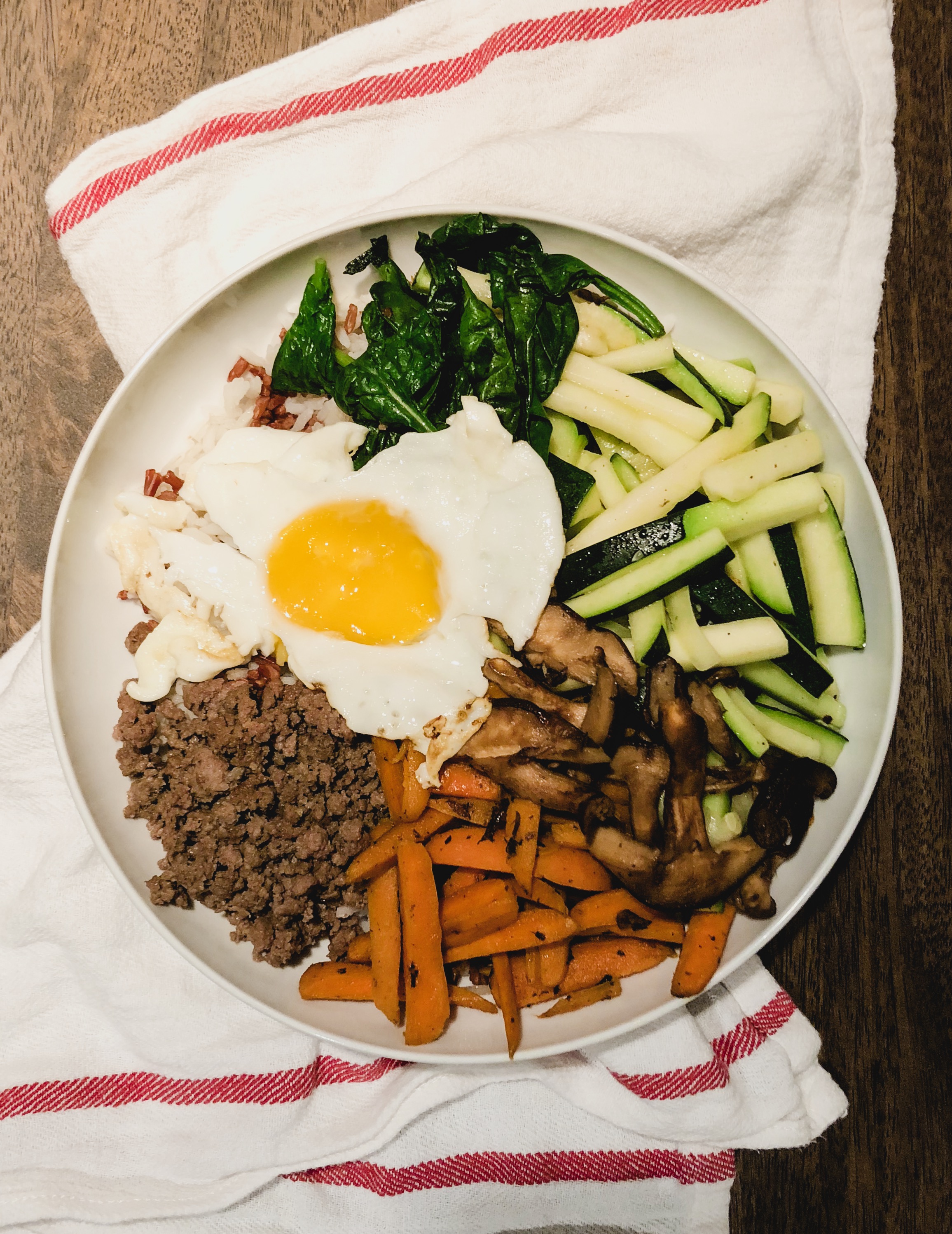 The legendary bibimbap my friends and I made.