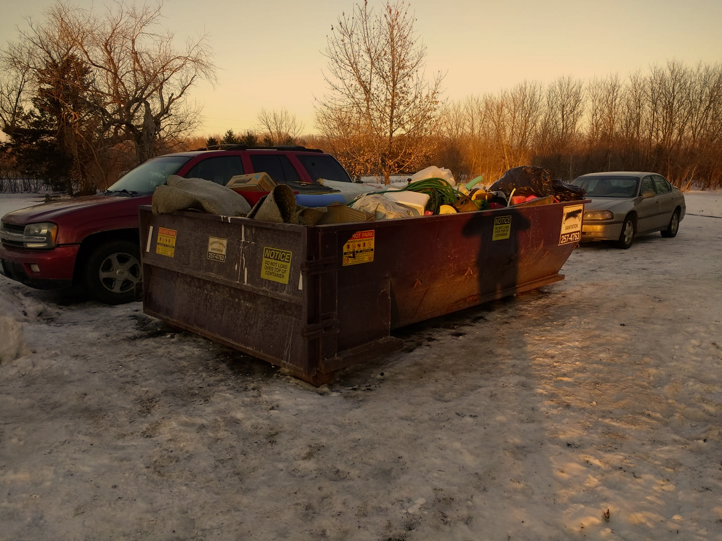  Dumpster after cleaning out the house  