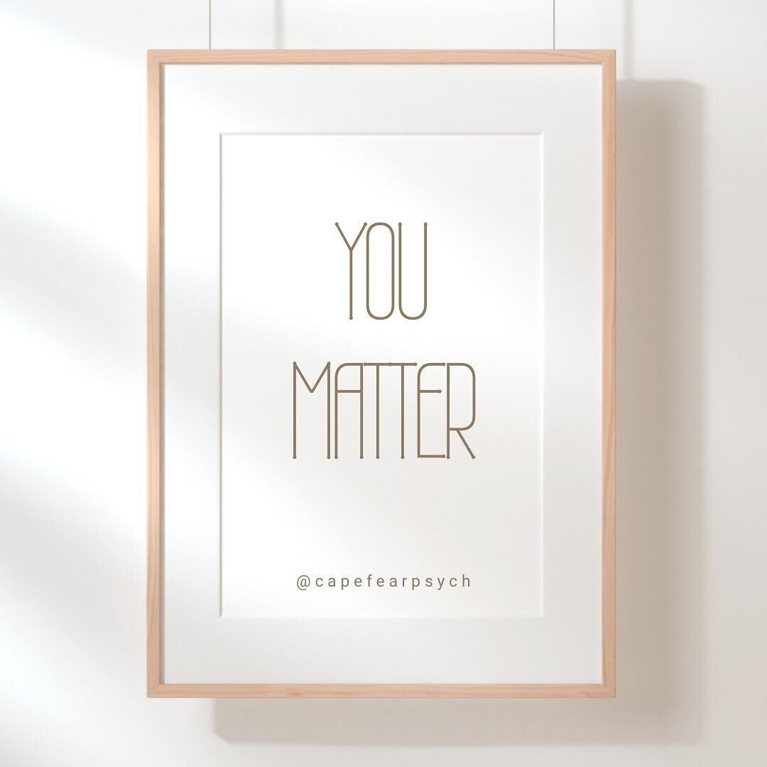 Yes, YOU matter ✨ 

Show yourself by:
&bull; Getting to know yourself &amp; your emotions 
&bull; Making choices based on YOUR values
&bull; Setting boundaries 
&bull; Practicing self-compassion 
&bull; Using affirmations 
&bull; Letting go of compar