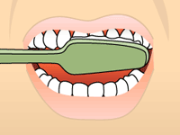 How to brush step 2.